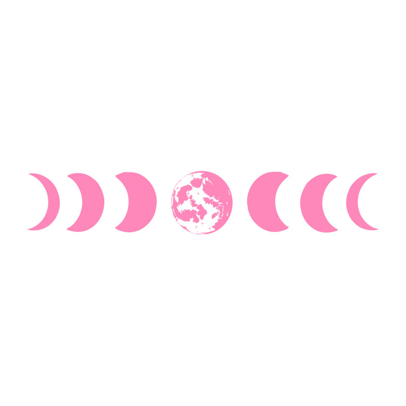 Décalcomanie murale phases de lune, Rose