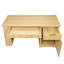 Bureau cannelé moderne de 55 po avec armoire de rangement et tiroirs (tabourets non inclus)-1998626898