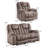 3-Piece Microsuede Upholstery Reclining Living Room Set With Cupholders-808958118