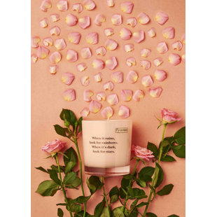 Pink Rose Scented Jar Candle