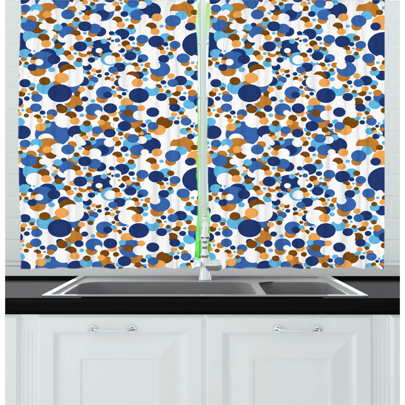 Geometric Pointed Kitchen Curtain