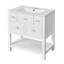 Ensemble de meuble-lavabo simple 30 po avec 5 tiroirs, ensemble de meuble-lavabo autoportant avec cadre en bois massif 30 po-2047696999