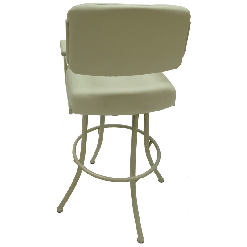 Tabouret pivotant Hildebran, Beige, Vinyle, Très haute (assise de 34 po de hauteur)