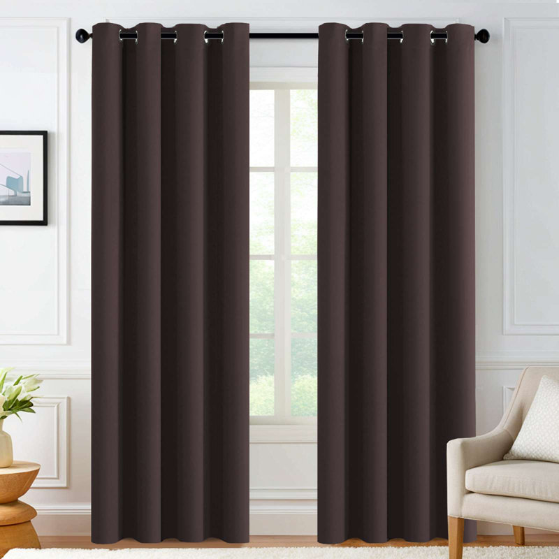 Curtains for Bedroom/Living Room 2 Panels Set - Thermal Insulated Room Darkening Grommet Top Curtains, 42" W x 84" L