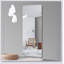 Miroir de coin rond complet pour le salon, la chambre à coucher et le vestiaire avec verre antidéflagrant et finition argentée de haute qualité