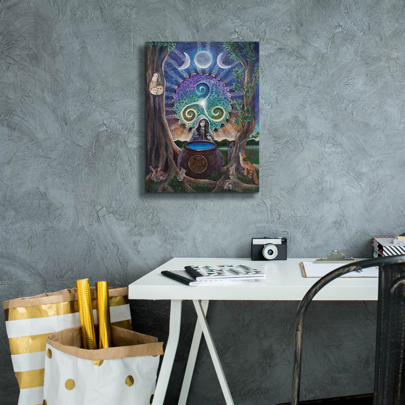  «Cauldron Of changements» par Verena Wild, art mural sur toile, 12 po x 16 po, H 16 po x l 12 po