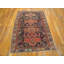 Wool Allover Geometric Hand Knotted Pile Antique Blue Caucasian 1900s Rug