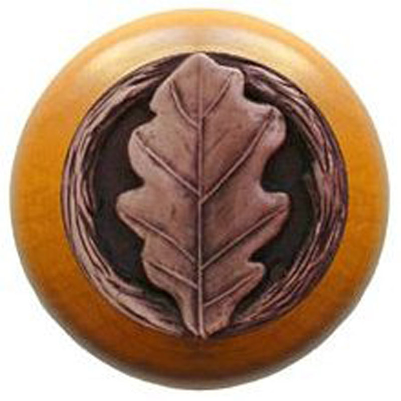Leaves Mushroom Knob, Antique Copper