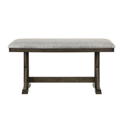 Banc rembourré à hauteur de comptoir brun rustique avec design contemporain pour îlot de cuisine