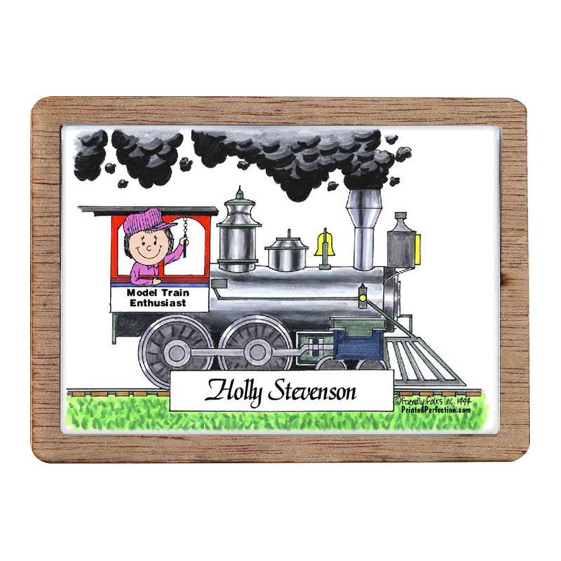 Personnalisé ingénieur de train - aimant en bois féminin - grand cadeau!, Oui