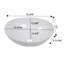 Cuvette ovale 16 po x 13 po ovale en céramique blanche