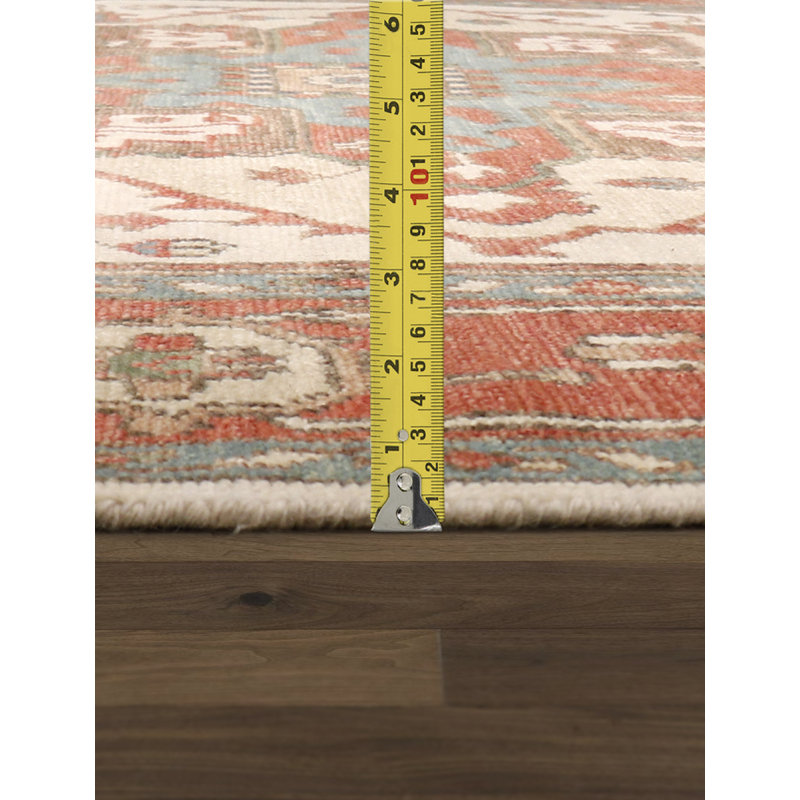 Serapi Hand Knotted Wool Oriental Area Rug in Ivory / Rust, Rectangle 11'8" x 14'10"