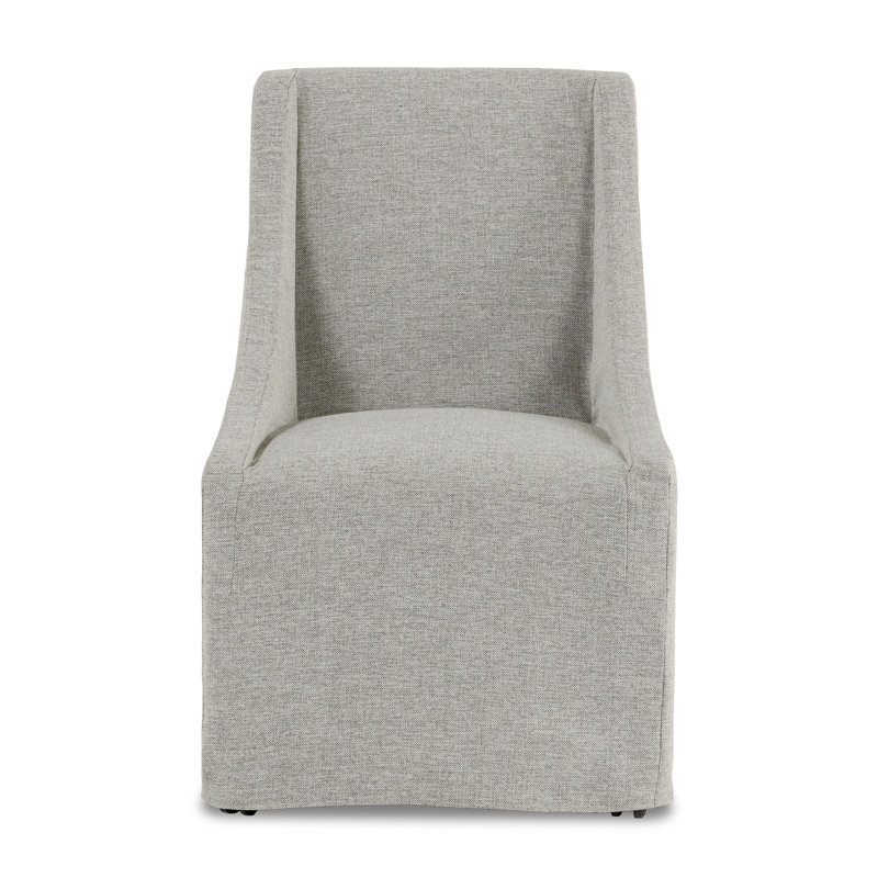 Seneca Upholstered Dining Chair, Grey Basketweave