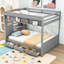 Lit superposé futon sur 3 tiroirs avec bureau intégré Harsirat-1486306517