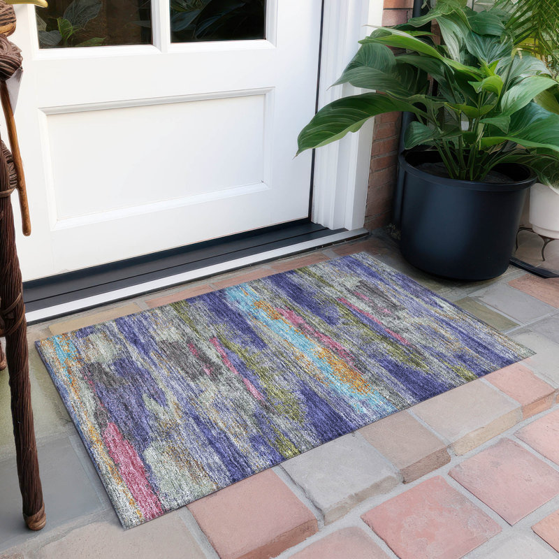 Tapis rectangulaire Aleighna avec envers antidérapant, Rectangle 1 pi 8 po x 2 pi 6 po