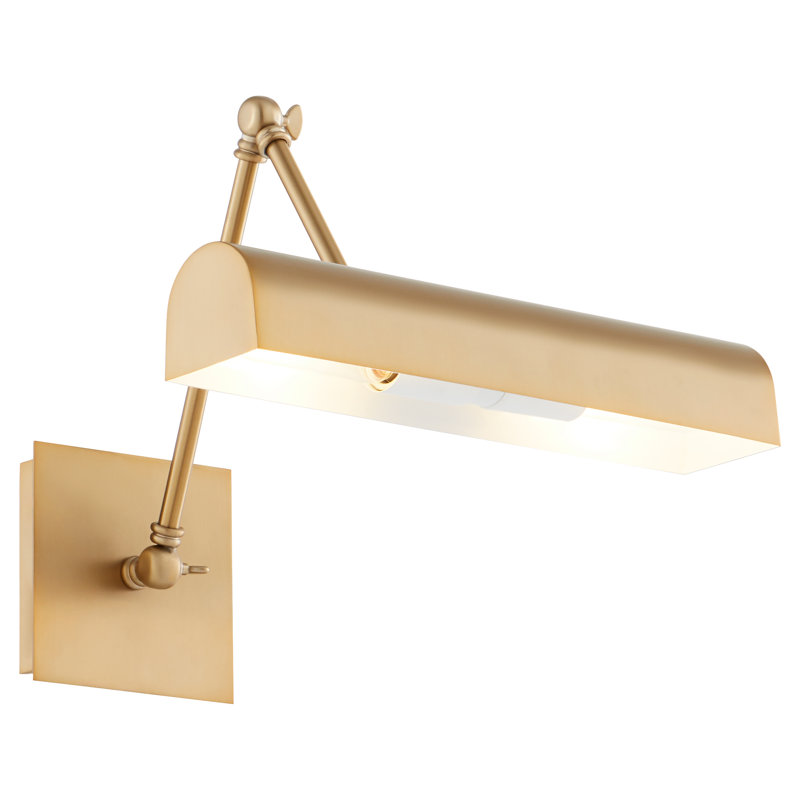 15" GOOSENECK Picture Light, Antique Brass