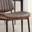 Ensemble de 2 chaises de salle à manger de style Mid-Century rétro en similicuir avec dossier rembourré Ben2od et pieds réglables en métal