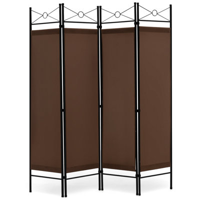 Amner 159 cm W x 182 cm H 4 - Panel Steel Folding Room Divider