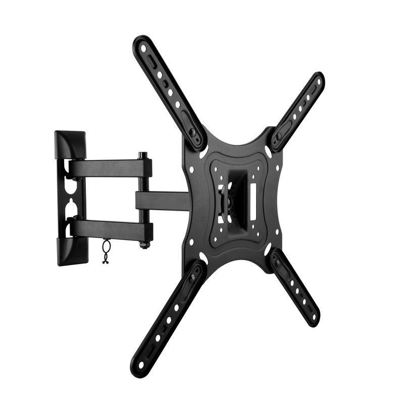 Black Steel Full-Motion Wall Mount for 23"-55" TVs