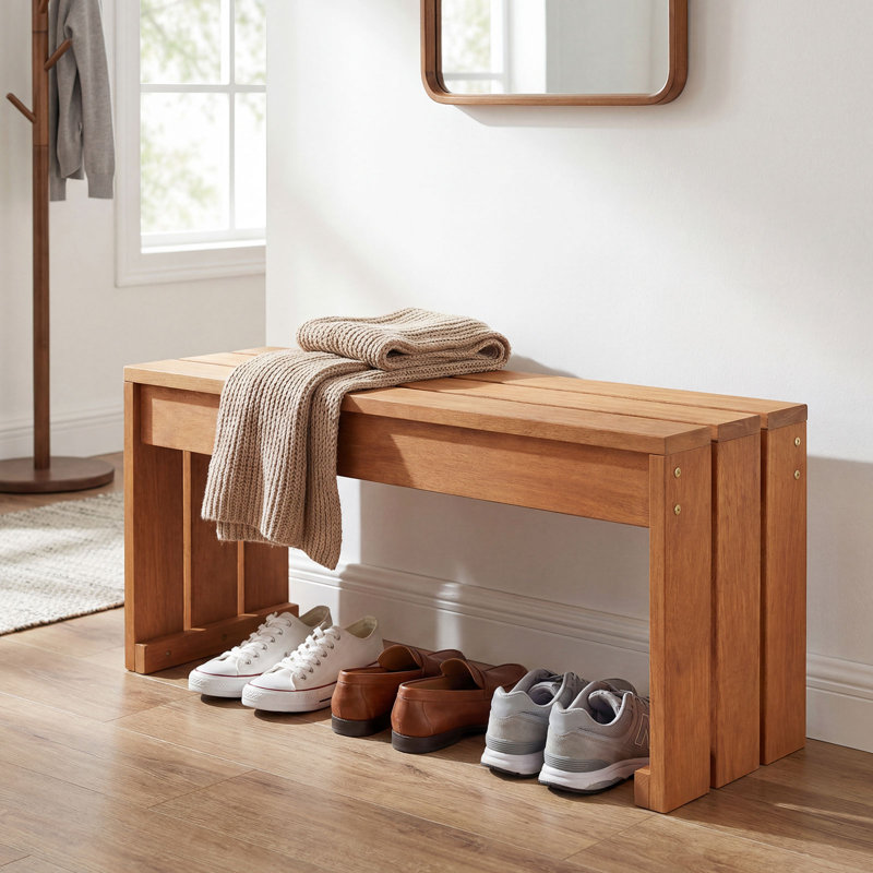Outdoor Garden Bench, 17" H x 18" W x 12" D
