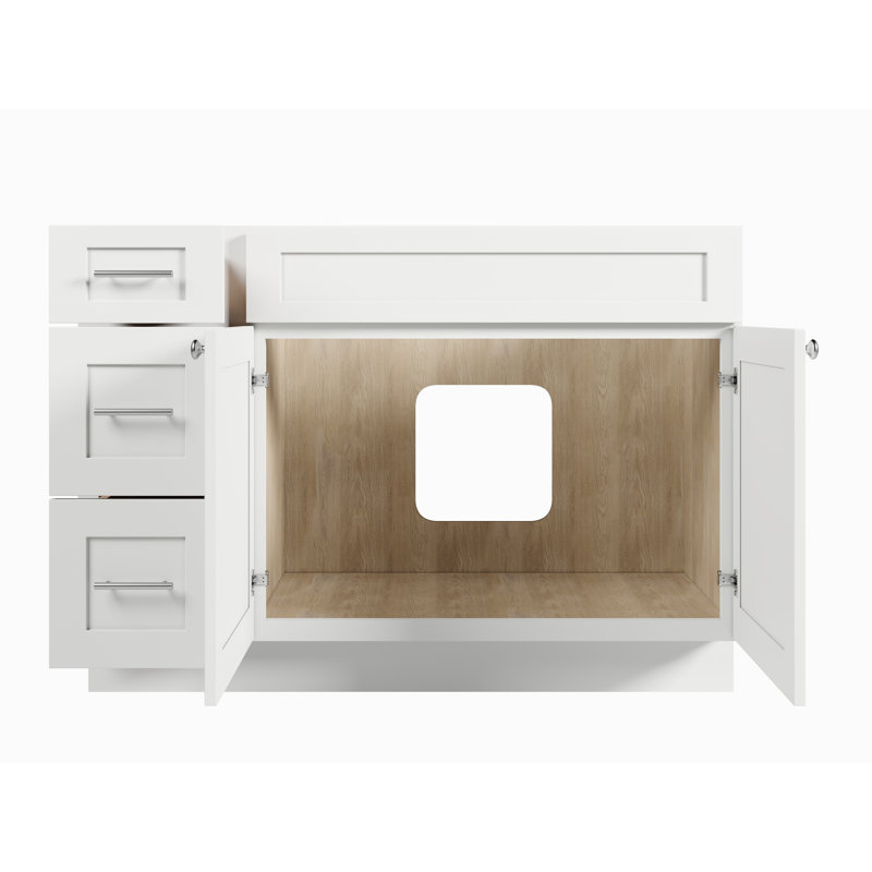 Base de meuble-lavabo simple 48 po Disar, Blanc