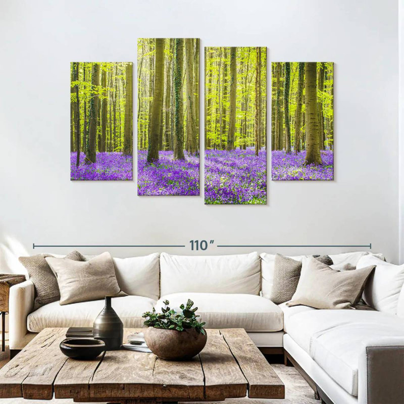 Alvord Hallerbos Bluebells, 54" H x 84" W
