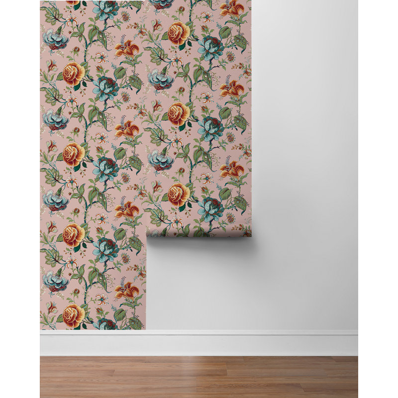 Peel & Stick Floral Roll, Rose Ash