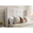 Peyton Upholstered Queen Bed / 54" High Headboard / Traditional Hand Buttoned Tufting / Nailhead Trim Wingback / No Box Spring Needed / Easy Assembly / Ivory Velvet-129561627