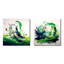 «Green and White Abstract Ink Expression IV», ensemble de 2 décorations murales-102581715-102581718