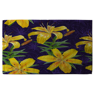 Cotton Floral Waffle Kitchen Towel