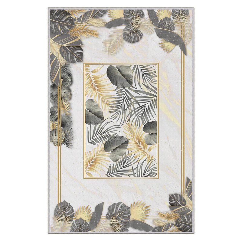 Premium Hall Carpet, 2.6 x 4.9 Feet, 100% Polyester, 650 gr/m² | Antibacterial, Non-Slip PVC Dot Underside, 0.3 in Pile Height | Machine Washable, 3D Digital Print, Durable & Stylish for Home Décor