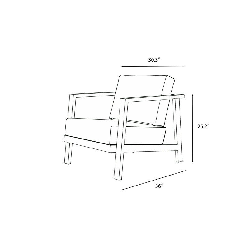 Pindall Patio Chair with Cushions