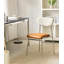 Chaise de salle à manger moderne et simple en cuir de silicone de style crème avec dossier