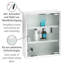 300mm W 400mm H Surface Framed Medicine Cabinet Mirror 3 Fixed