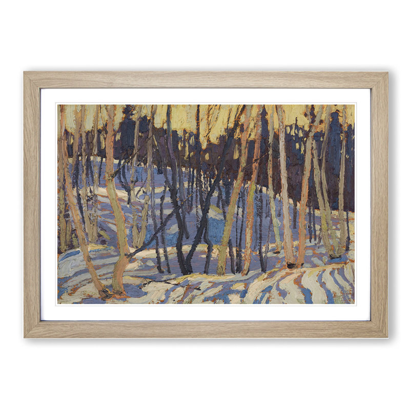 Snow Shadows by Tom Thomson - Picture Frame Painting, Oak Framed, 36cm H x 48cm W x 2cm D
