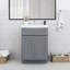 Base de meuble-lavabo simple 24 po en gris clair Shaker