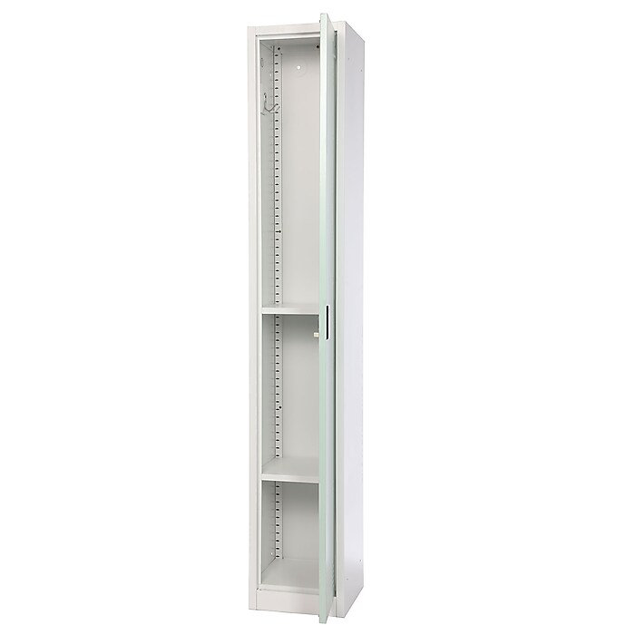 Misty Green Steel Single Tier Storage Locker with Adjustable Shelving