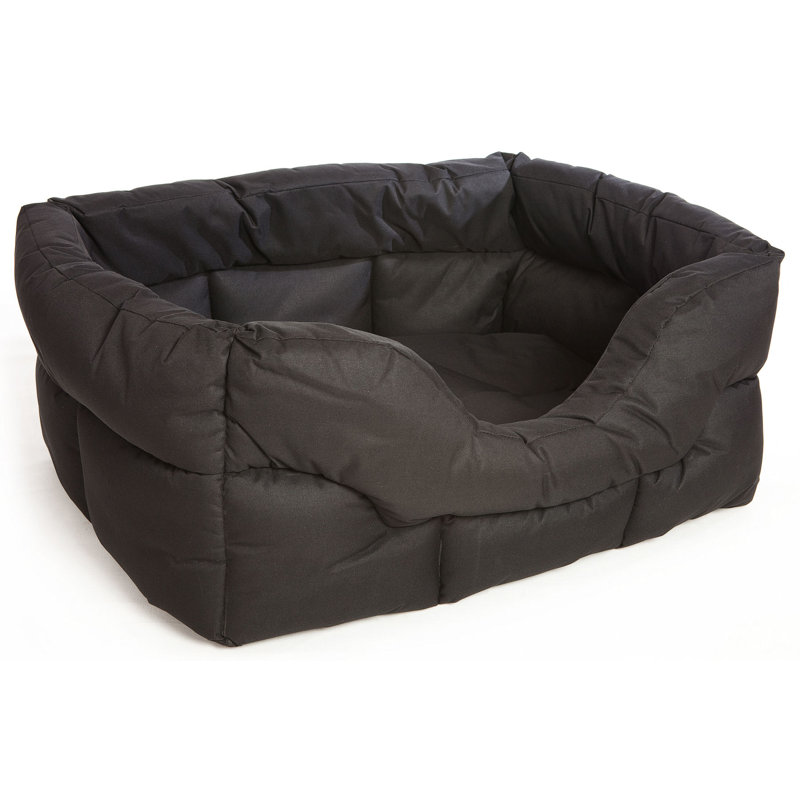 Decimus Polyester Pet Bed, Medium (24 cm H x 57 cm W x 47 cm D), Black