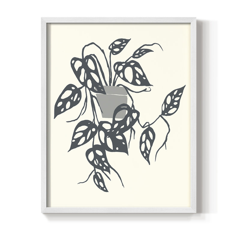 «Growing Leaves VI», H 30 po x l 24 po, Blanc