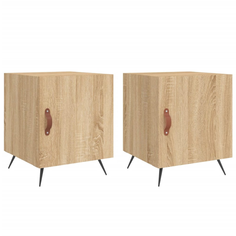 Arnardo 40cm W Manufactured Wood Bedside Table, Sonoma Oak