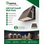  Ensemble mural à DEL pleine coupure 80 W | Batterie de secours | Photocellule du crépuscule à l'aube | 3CCT réglable 3000K 4000K 5000K | Puissance réglable en watts | Luminaire commercial d'extérieur | Finition bronze foncé