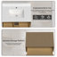 Ensemble de meuble-lavabo mural 60 po avec plateau en pierre et armoire de rangement modulaire-334912620