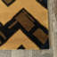 Tapis éclectique en laine touffeté à la main à motif géométrique brun et doré Ailey-1259163088