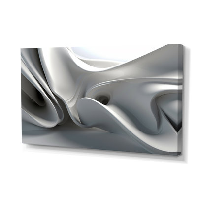 Abstrait contemplatif blanc - art mural moderne, salon