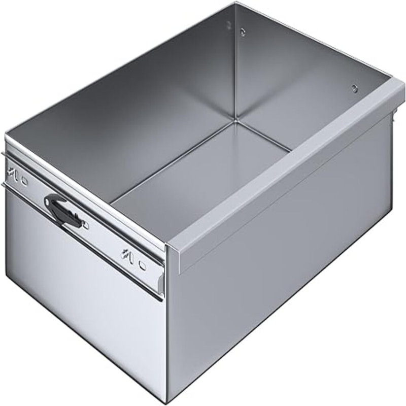 Stainless Steel Storage Drawer_ 5"H x 10"W x 15"D