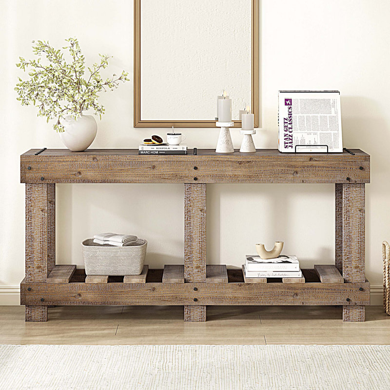 Console en bois pour le couloir et le salon, Naturel