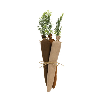 3/Set, Stuffed Earthtone Carrot Trio