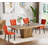 62.99" -78.74" Extendable Dining Table Set, Brown Dining Room Table with Storage & Velvet Dining Chairs with Wood Leg, Rustic Kitchen Dining Table and Chairs Set, Modern Dining Table Set-1450881946-1450881967