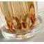 Cognac Simple Clear Tinted Bronze Glass Lamp