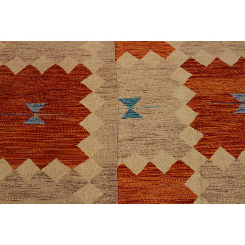 Tapis brun en laine fait à la main de conception unique 8 pi x 9 pi 8 po Loyle
